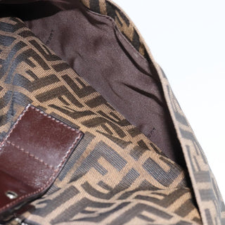 Fendi Vintage Pocket Shoulder Bag Zucca Canvas