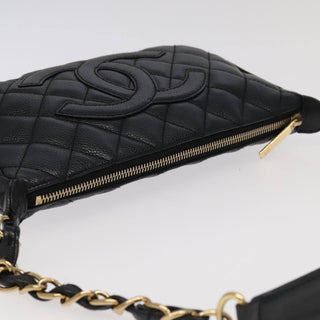 Chanel Timeless CC Chain Pochette Quilted Caviar