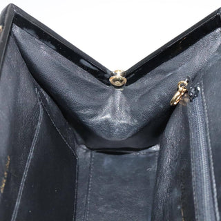 Chanel Vintage Chain Frame Bag Quilted Patent