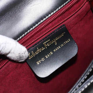 Salvatore Ferragamo Gancini Convertible Top Handle Bag Leather