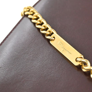 Salvatore Ferragamo Gancini Chain Shoulder bag Leather
