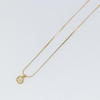 Christian Dior CD Pendant Necklace Metal