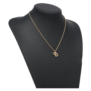 Christian Dior CD Pendant Necklace Gold-plated