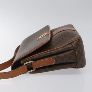 Celine Vintage Macadam Shoulder Bag Canvas and Leather