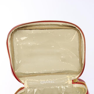 Chanel Vintage Timeless Zip Around Vanity Case Caviar