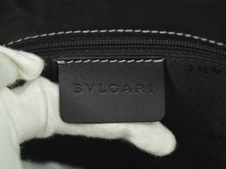 Bvlgari Embellished Logo Tote Bag Leather