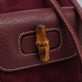 Gucci Vintage Bamboo Backpack Suede