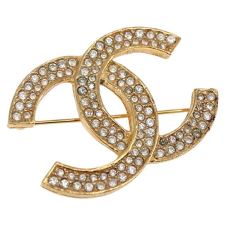 Chanel CC Coco Brooch Metal and Rhinestone