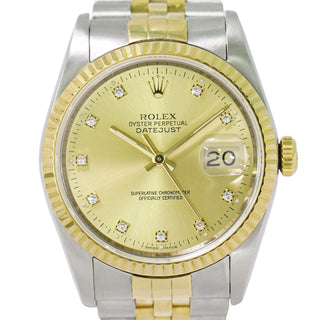 Rolex Datejust Automatic Watch Stainless Steel and Yellow Gold