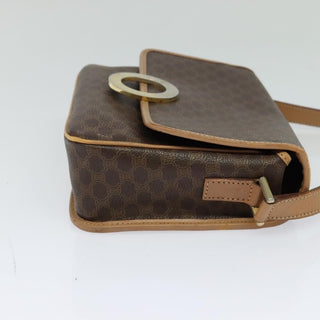 Celine Vintage Macadam Shoulder Bag Canvas and Leather