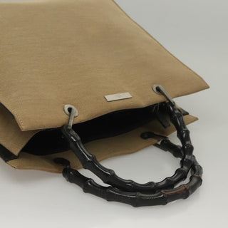 Gucci Vintage Bamboo Handle Tote Canvas