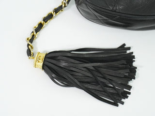 Chanel Vintage Diamond CC Tassel Clutch Quilted Lambskin