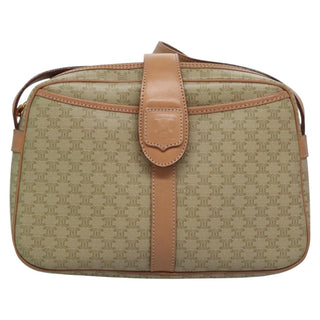 Celine Vintage Macadam Shoulder Bag Canvas and Leather