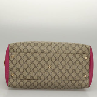 Gucci Convertible Boston Bag Embroidered GG Coated Canvas