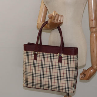 Burberry Nova Check Tote Canvas and Leather