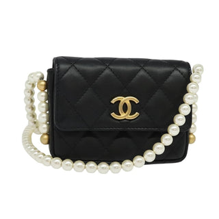 Chanel Pearl Strap CC Wallet on Chain Quilted Calfskin