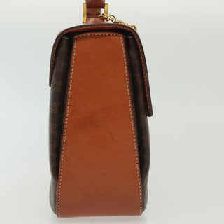 Celine Vintage Convertible Top Handle Bag Macadam Coated Canvas