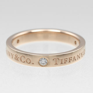 Tiffany & Co. Flat Ring K18 Pink Gold / 3P Diamond