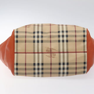 Burberry Canterbury Panels Tote Haymarket Coated Canvas and Leather