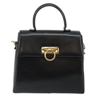 Salvatore Ferragamo Gancini Convertible Top Handle Bag Leather