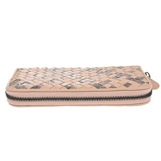 Bottega Veneta Intrecciato Long Zip  Wallet Leather