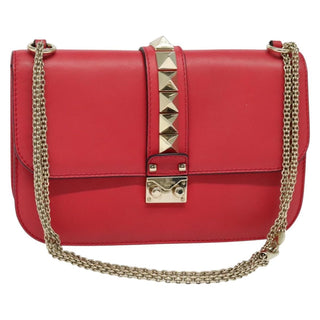 Valentino Garavani Rolling Rockstud Glam Lock Shoulder Bag Leather