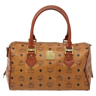 MCM Visetos Handbag Canvas and Leather