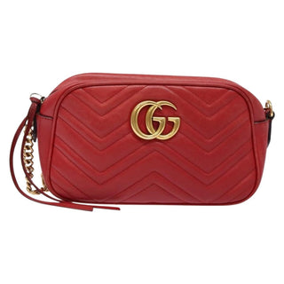 Gucci GG Marmont Triple Zip Chain Bag Matelasse Leather