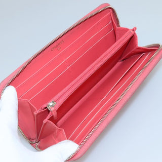 Chanel Filigree Zip Around Wallet Quilted Caviar