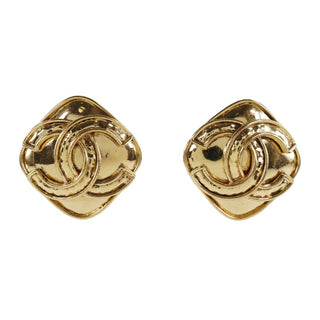 Chanel Vintage CC Earrings Metal