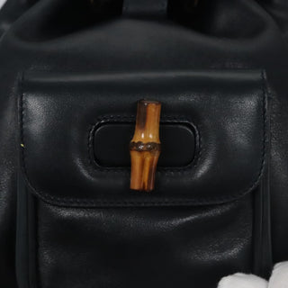 Gucci Vintage Bamboo Backpack Leather