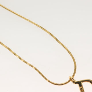 Christian Dior D logo Pendant Necklace Metal