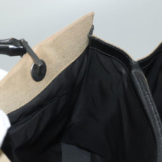 Gucci Vintage Bamboo Handle Tote Canvas