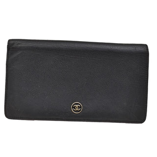 Chanel CC Button Bi-Fold Wallet Leather