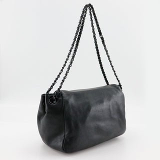 Chanel Studded CC Accordion Flap Bag Leather