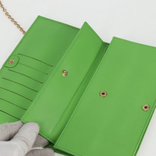 Fendi Wallet on Chain Logo Embossed Leather