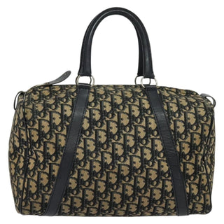Christian Dior Vintage Trotter Boston Bag Diorissimo Canvas