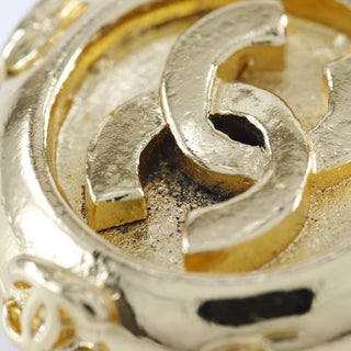 Chanel Vintage Round CC Clip-On Earrings Metal