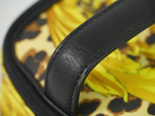 Versace Vanity Hand Bag Canvas and Leather