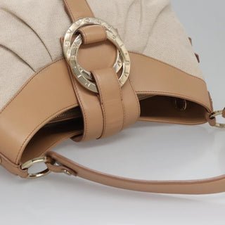 Bvlgari Chandra Hobo Canvas and Leather