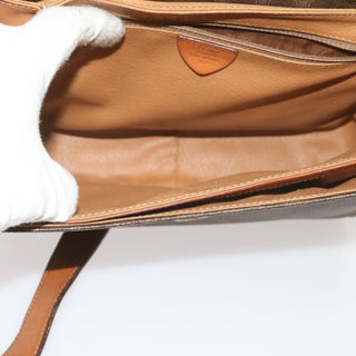 Celine Vintage Macadam Shoulder Bag Canvas and Leather