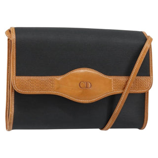 Christian Dior Vintage CD Logo Shoulder Bag Leather