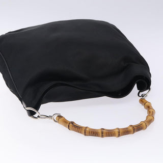 Gucci Vintage Bamboo Shoulder Bag Nylon