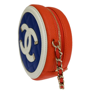 Chanel Filigree Round Coin Purse Quilted Caviar