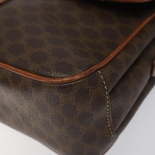 Celine Vintage Macadam Shoulder Bag Canvas and Leather