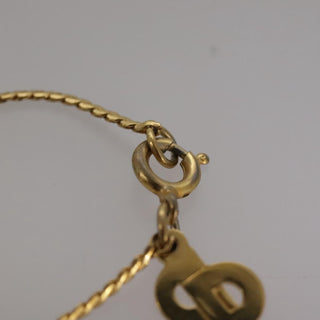 Christian Dior CD Pendant Necklace Gold-plated