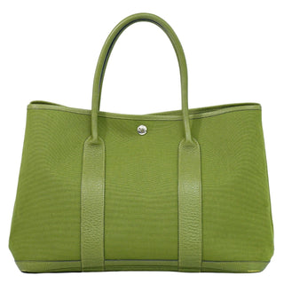 Hermes Garden Party Tote Toile and Leather