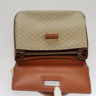 Celine Vintage Convertible Top Handle Bag Macadam Coated Canvas