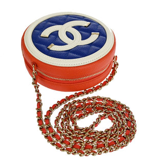 Chanel Filigree Round Coin Purse Quilted Caviar