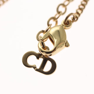 Christian Dior CD Pendant Necklace Metal and Crystals